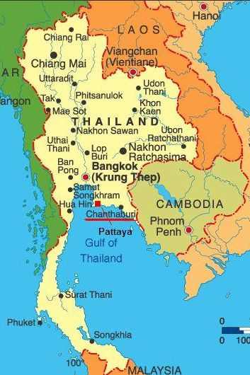 thailand map bangkok