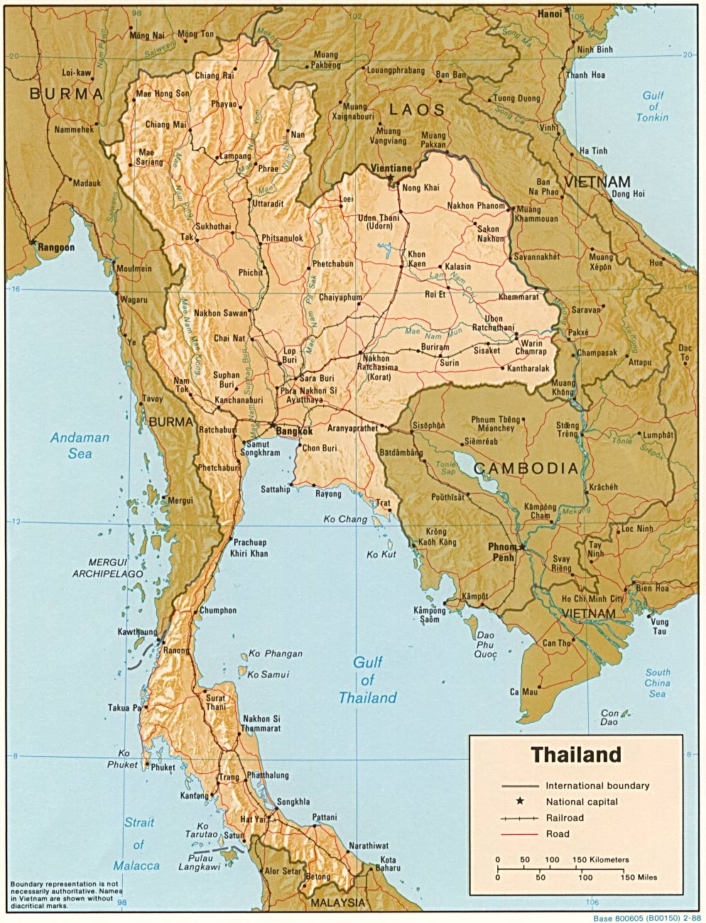 thailand bangkok map