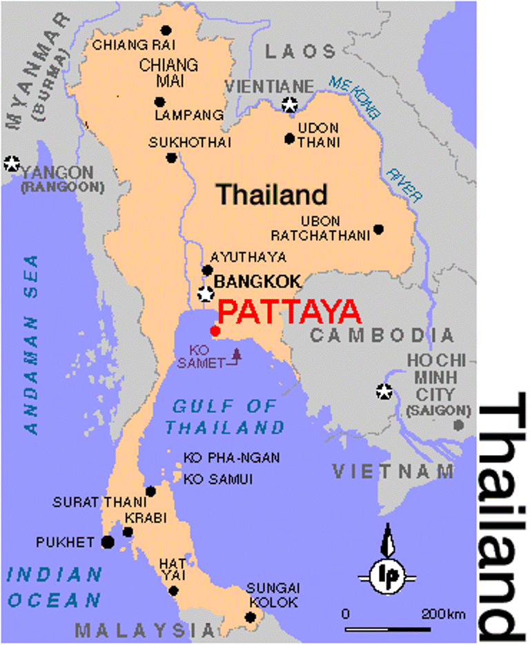 Что омывает тайланд. Пхукет и Паттайя на карте Тайланда. Остров Самет Таиланд на карте Тайланда. Королевство Тайланд на карте.