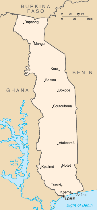 togo map lome