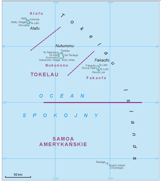 tokelau location map