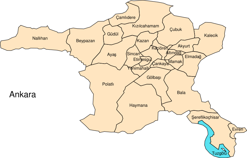 ankara towns map