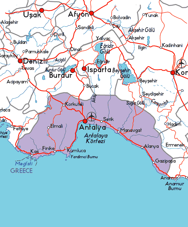 antalya city map
