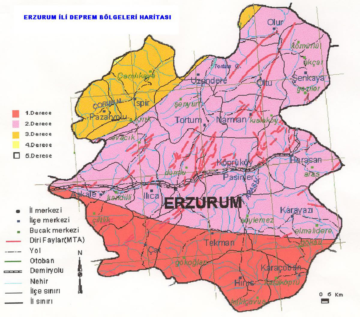 erzurum earthquake map