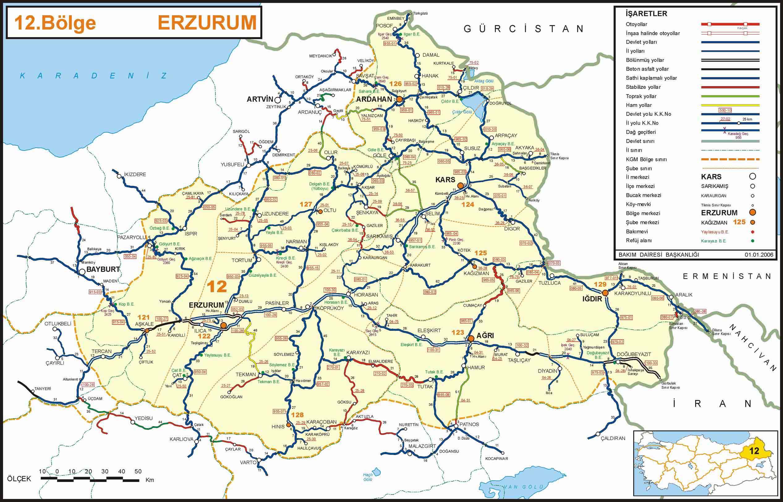 erzurum road map