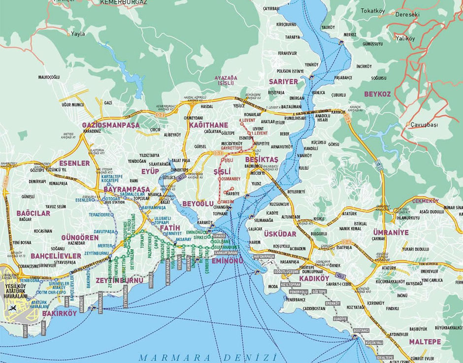 map of istanbul