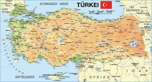 turkey physical map