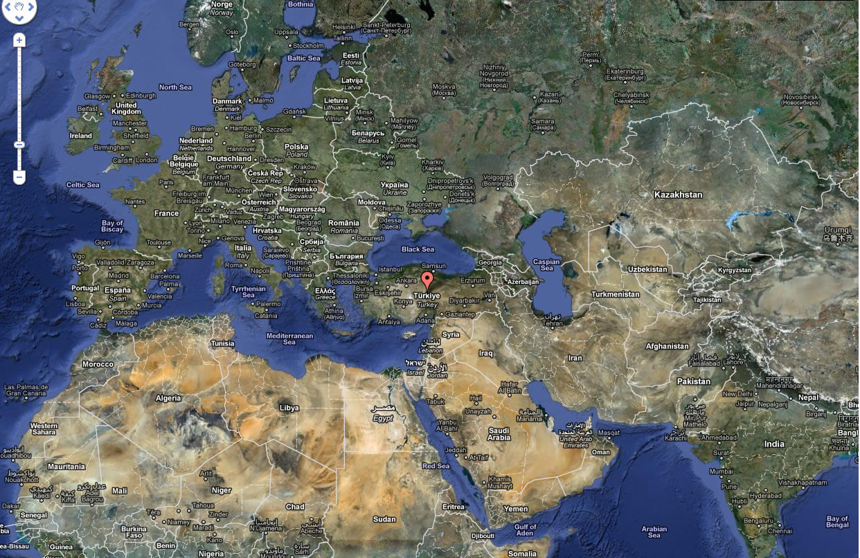 turkey satellite map europe asia