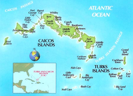 caicos map