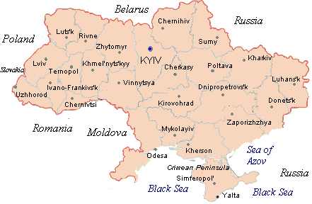 ukraine cities map