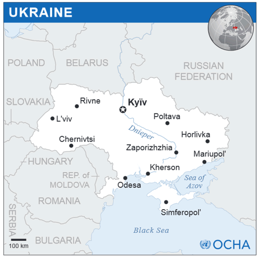 ukraine location map