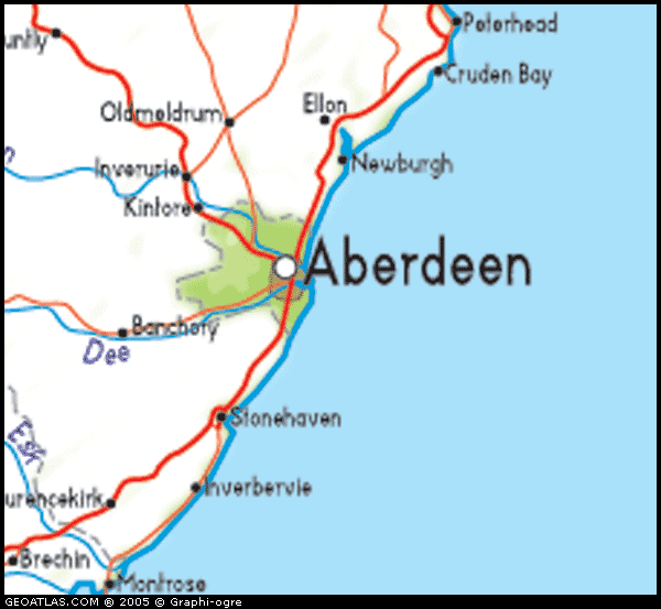 regions map of Aberdeen