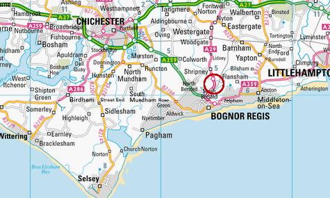Bognor Regis map