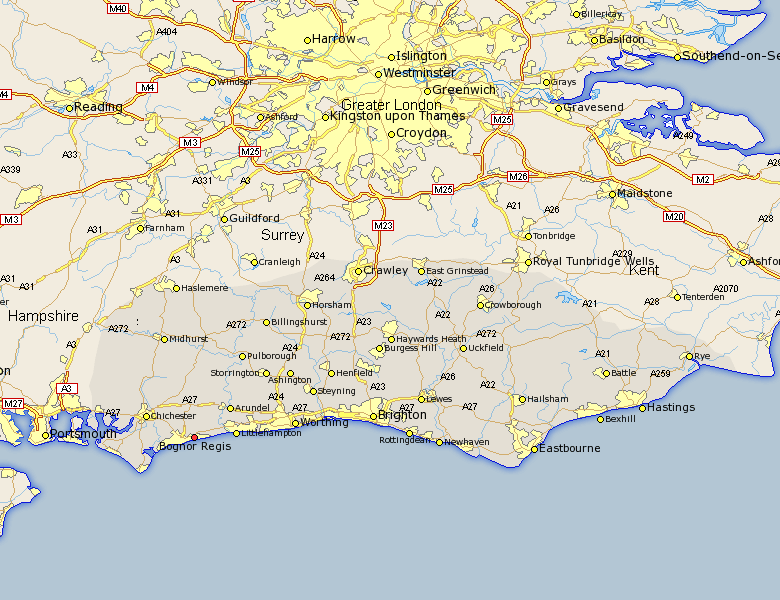 Bognor Regis map