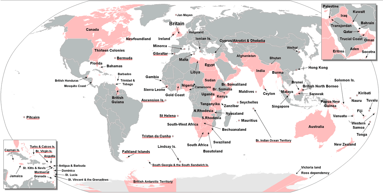 british empire united kingdom map