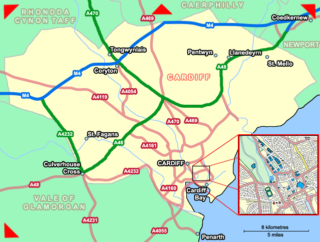 Cardiff map