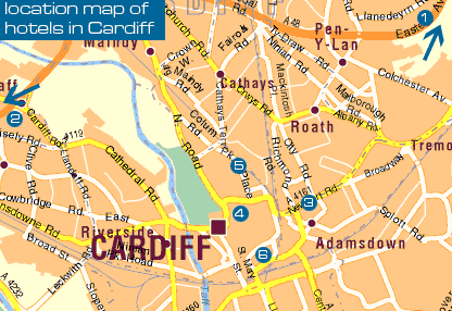 districts map of Cardiff