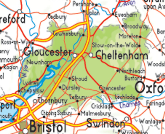 Cheltenham map uk