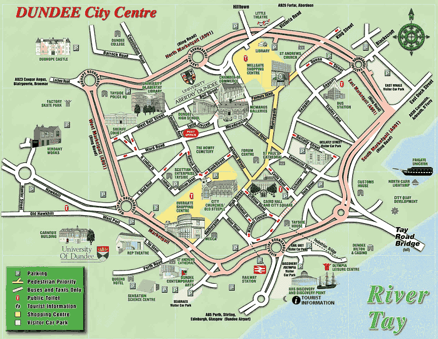 Dundee city map