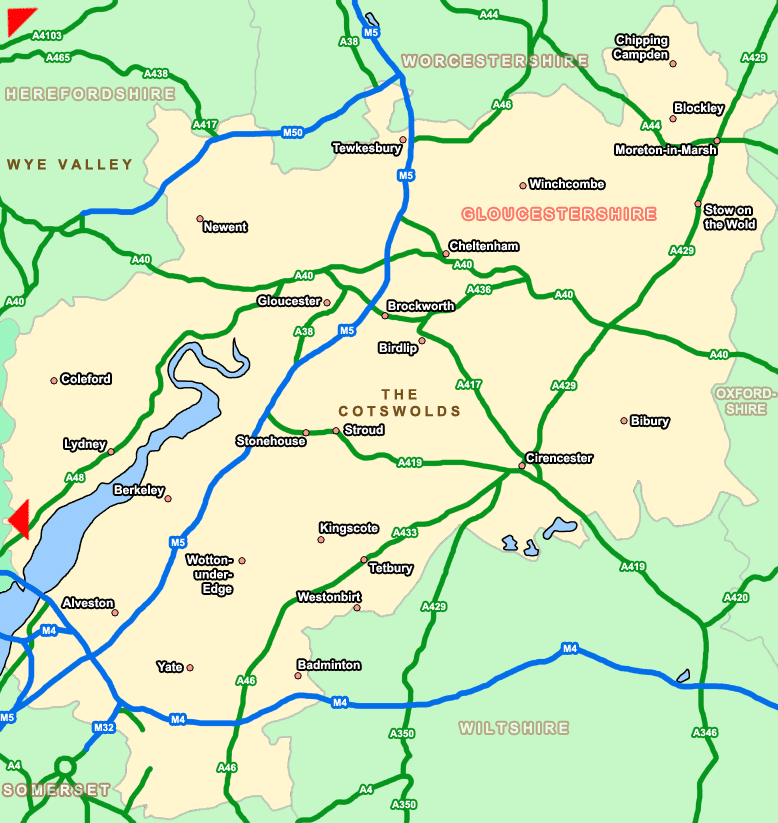 Gloucester area map
