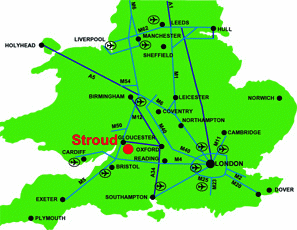 Gloucester map england