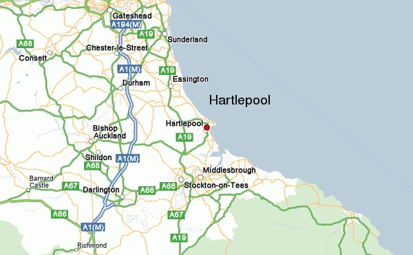 map of hartlepool