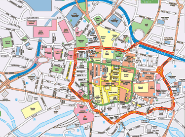 city centre map of Leeds