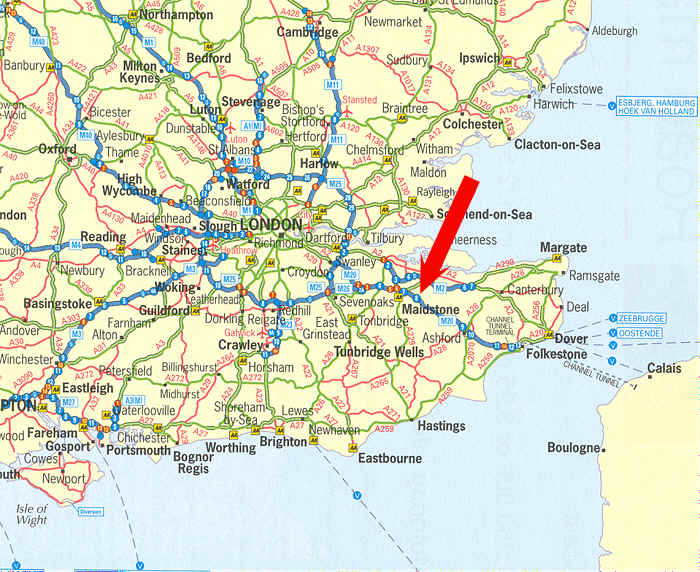 Maidstone area map