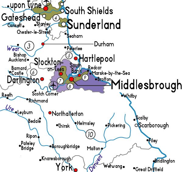 Middlesbrough map