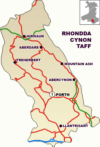 rhondda map