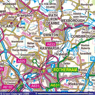 rotherham area map