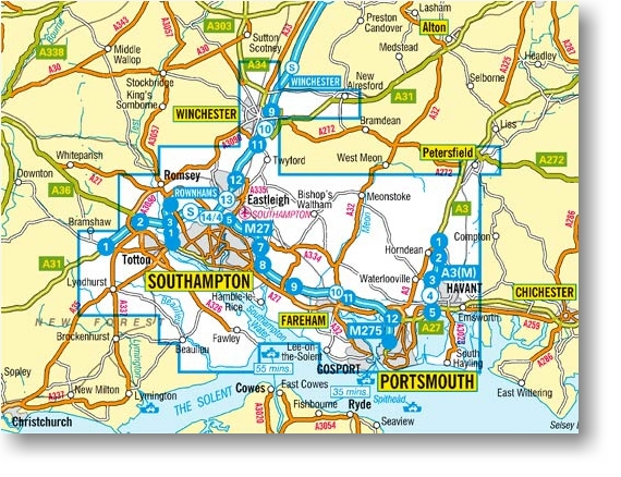 Southampton provinces map