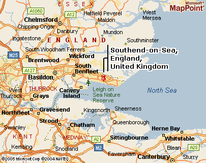 Southend on Sea map
