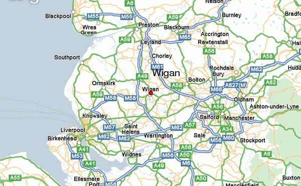 map wigan