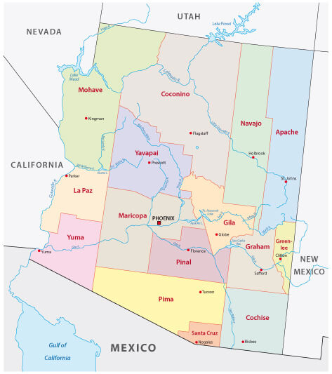 Arizona Administrative Map