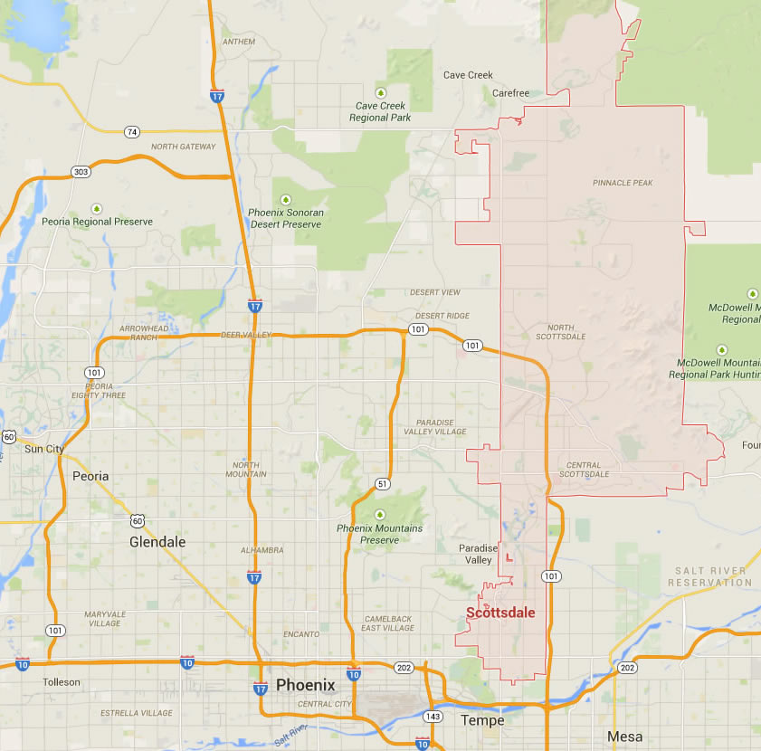scottsdale arizona map usa