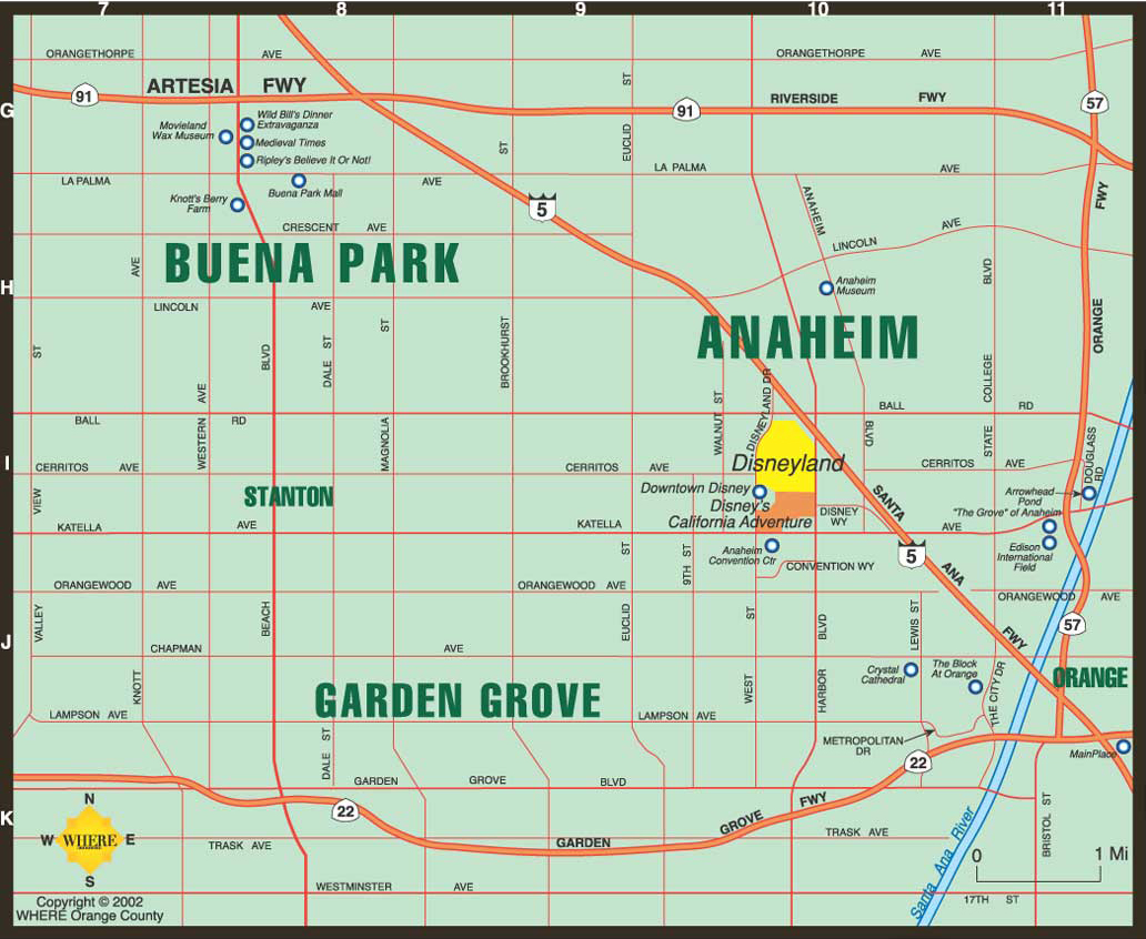 anaheim city map