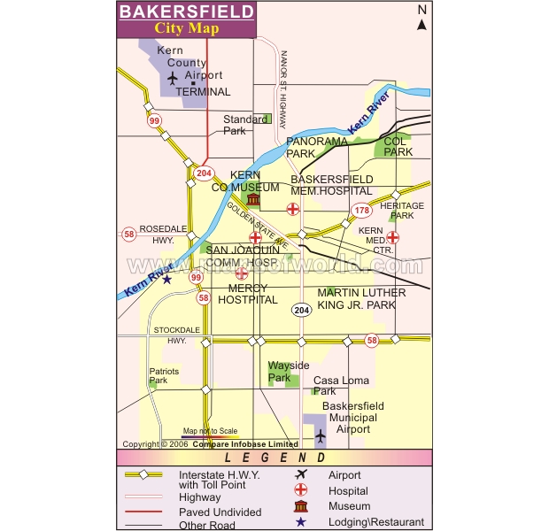 bakersfield city map