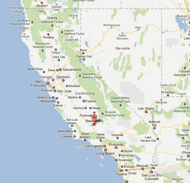 bakersfield map california