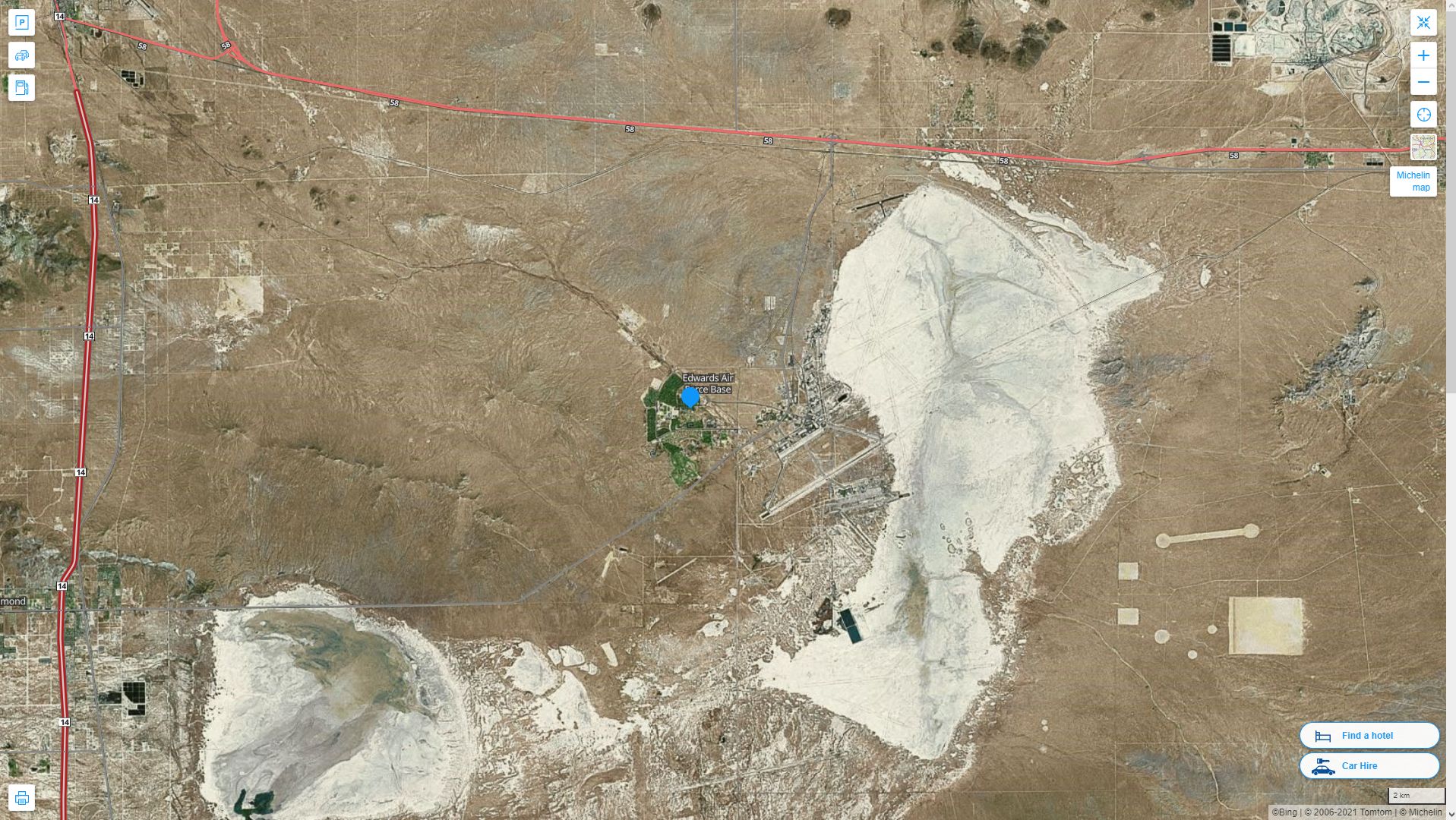 Edwards AFB California Map