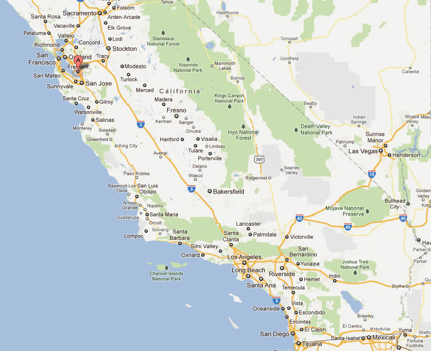 fremont map california