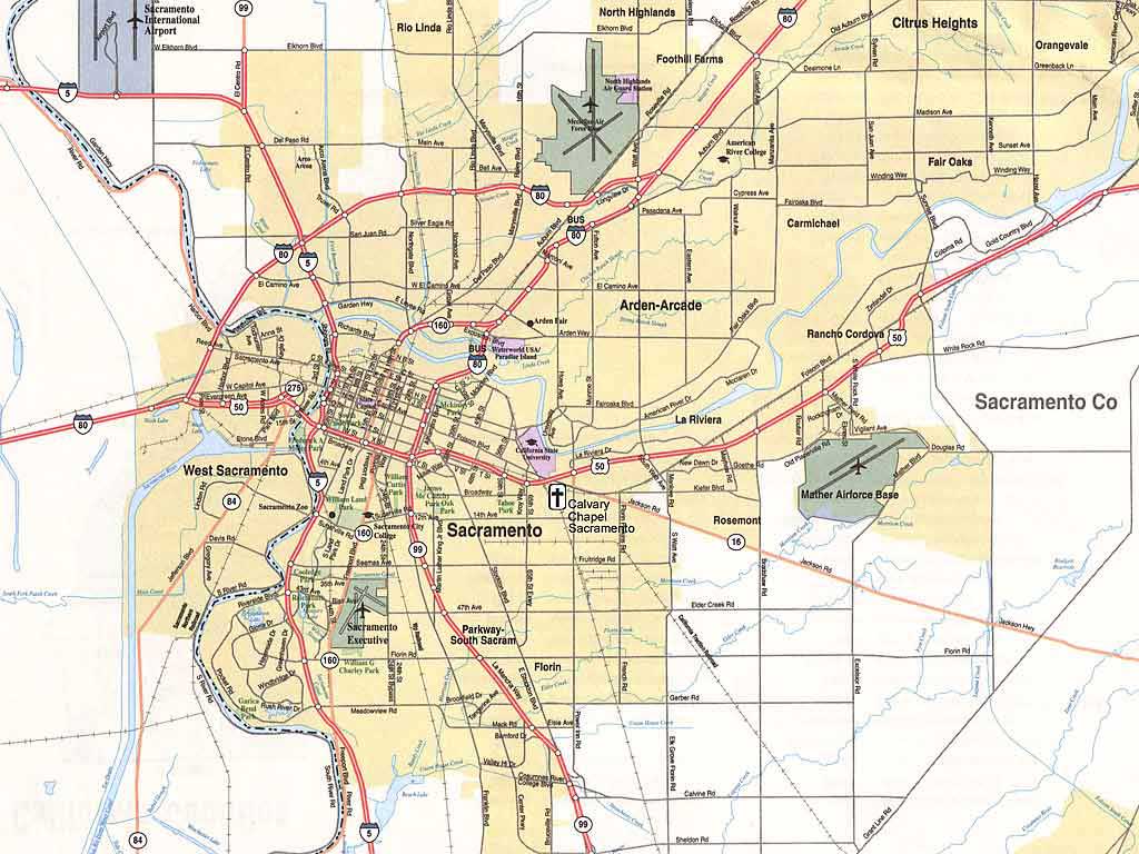 old sacramento city map