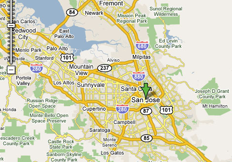 San Jose California Map