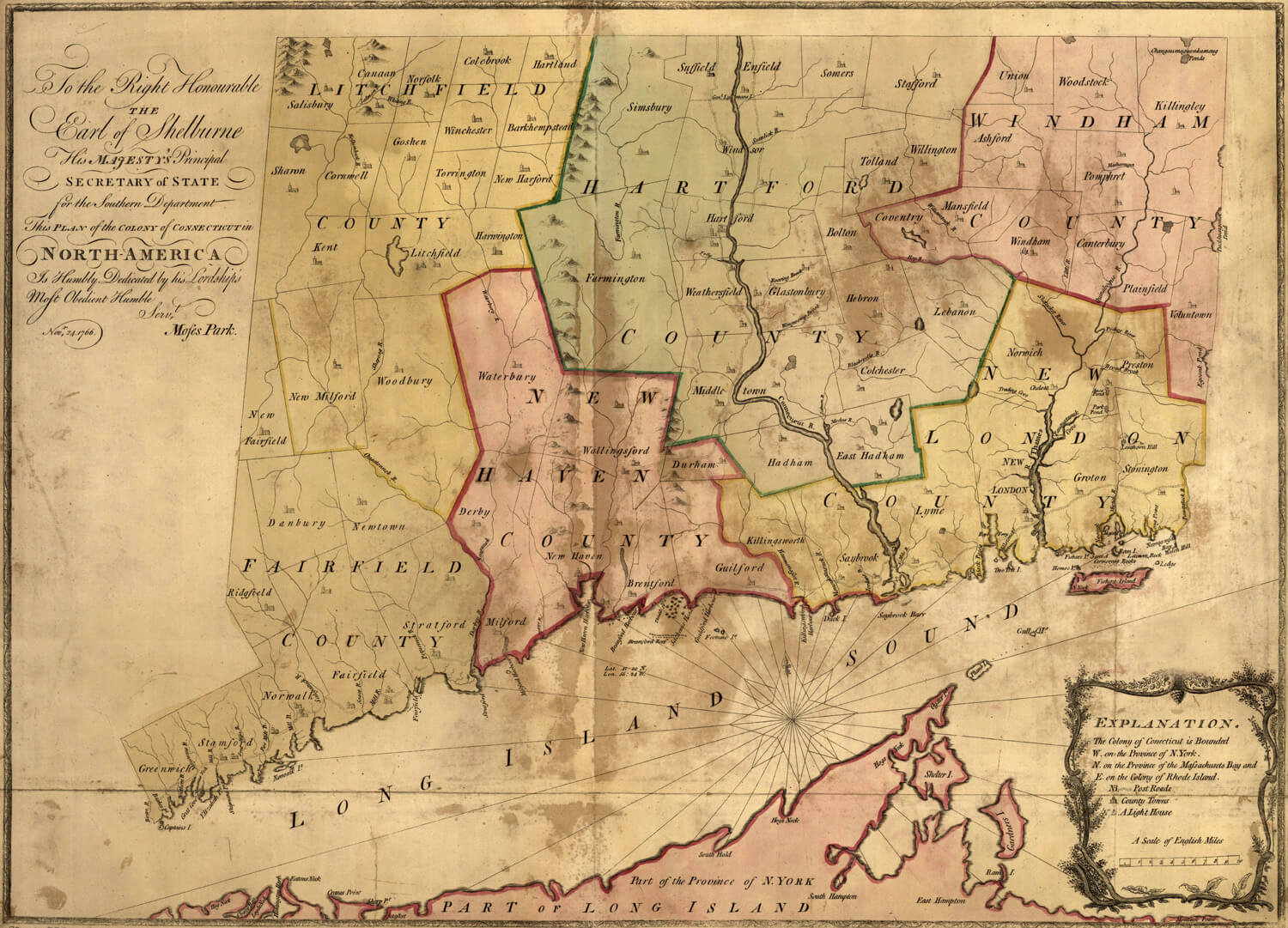 Connecticut Historical Map