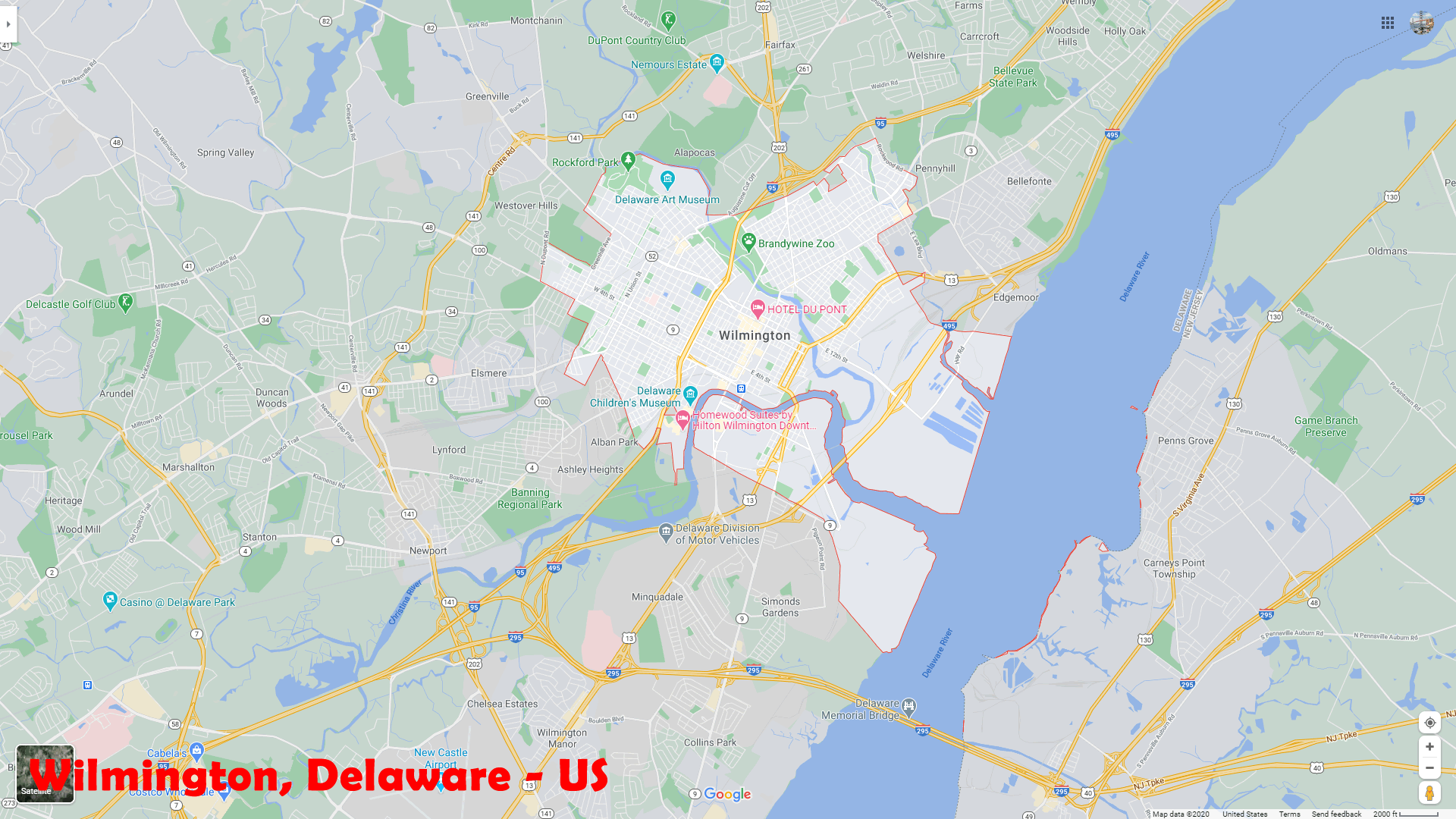 Wilmington Delaware Map Usa Wilmington Delaware Map