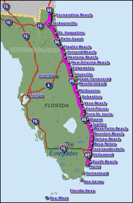 Interstate 95 Florida Map