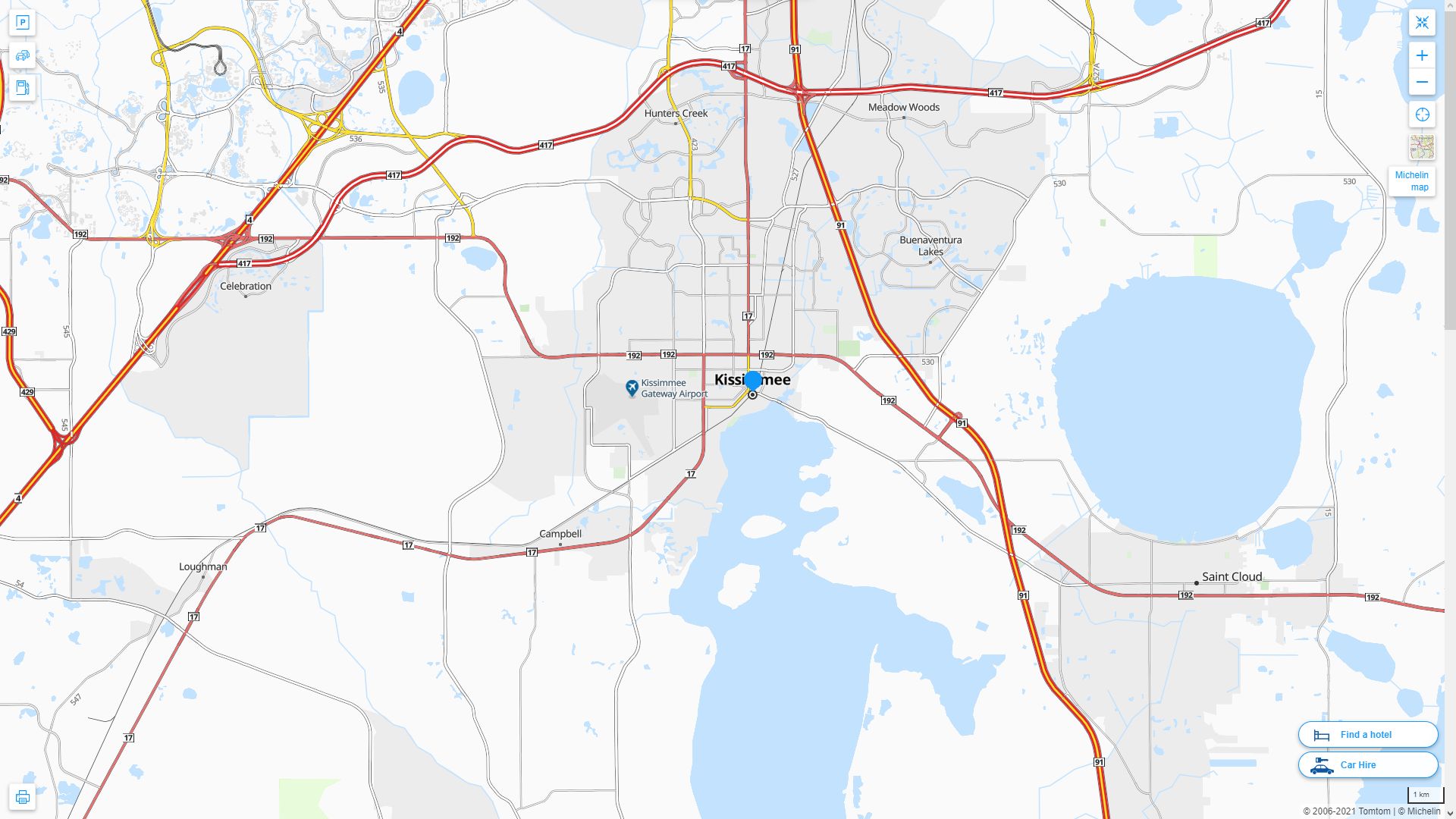 Kissimmee, Florida Map
