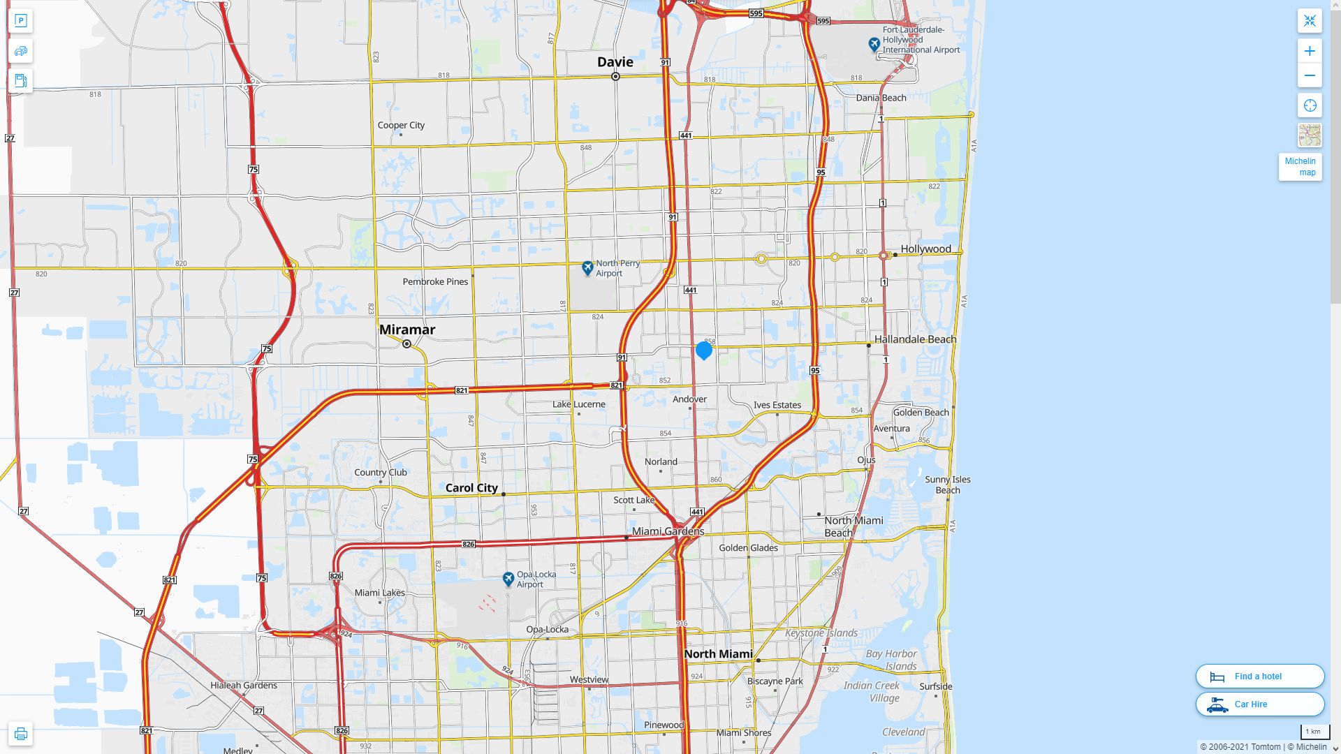 Miami Gardens Florida Map