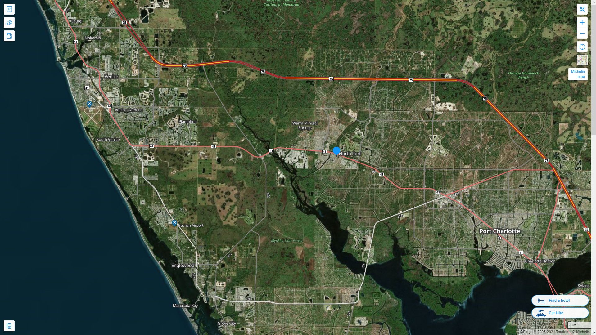 North Port Florida Map - North Port%20Florida%20Highway%20and%20Road%20Map%20with%20Satellite%20View 