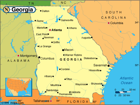 Georgia Map United States
